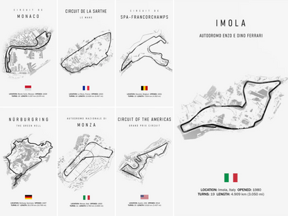 Formel 1 Rennstrecken Poster 2026 · Geschenkidee · Monaco Spa · Deko Print ohne Rahmen