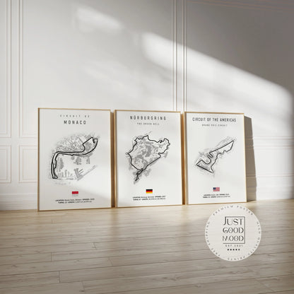 Formel 1 Rennstrecken Poster 2026 · Geschenkidee · Monaco Spa · Deko Print ohne Rahmen