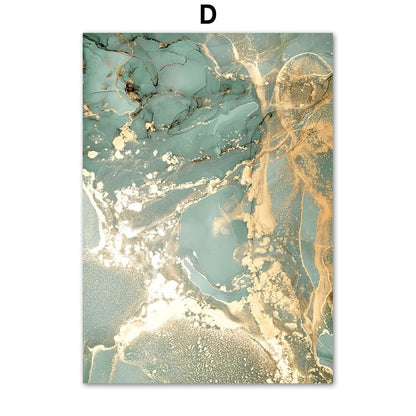 Poster Strand Wellen Zuhause Gold · Wandbilder Wohnzimmer & Schlafzimmer ·  Deko Print Bilder · ohne Rahmen