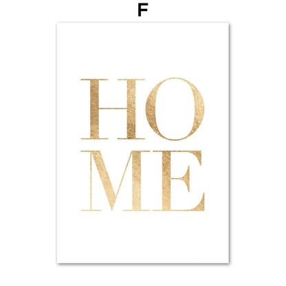 Poster Strand Wellen Zuhause Gold · Wandbilder Wohnzimmer & Schlafzimmer ·  Deko Print Bilder · ohne Rahmen