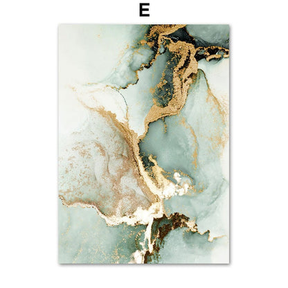 Poster Strand Wellen Zuhause Gold · Wandbilder Wohnzimmer & Schlafzimmer ·  Deko Print Bilder · ohne Rahmen